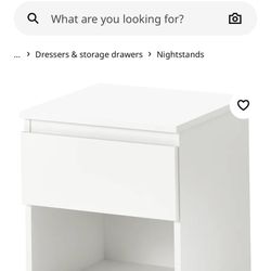 Ikea White Night Stand