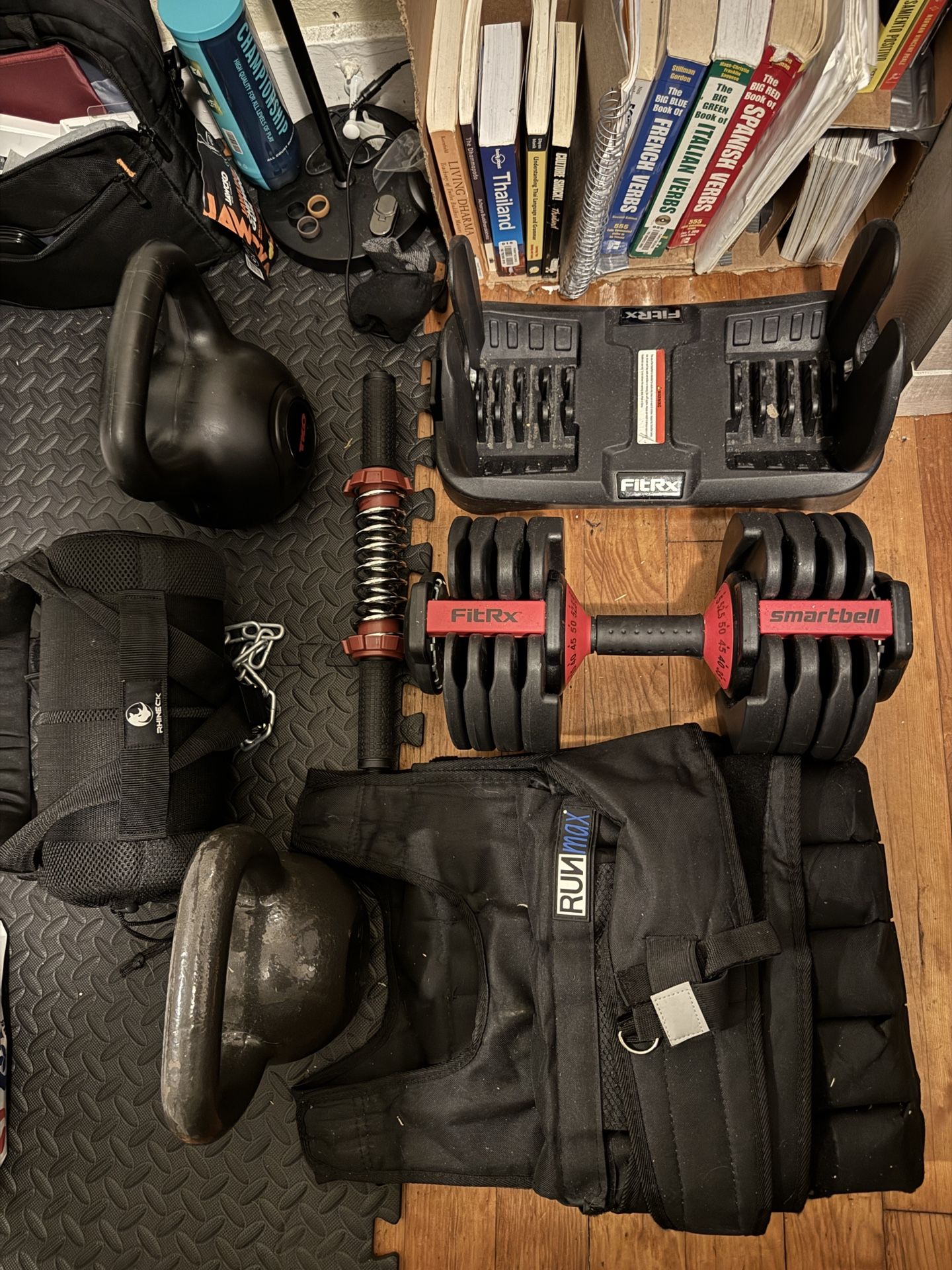 Complete Home Gym Kettlebells and Dip Bar for $100