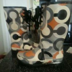 Size 10 Coach Rain /Snow Boots