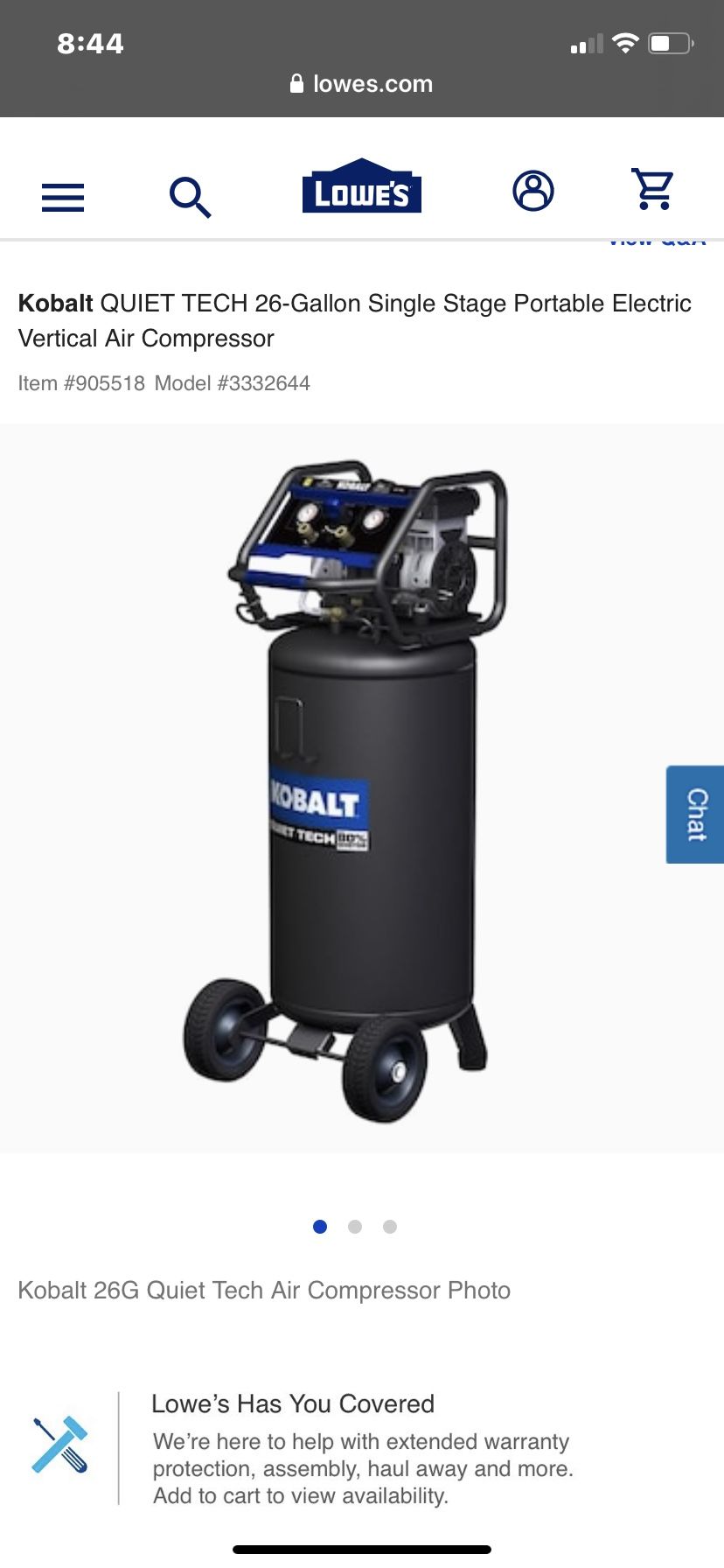 Kobalt quiet tech 26 gallon air compressor for Sale in SeaTac, WA OfferUp