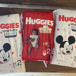 Size 2 Huggies Diaper Bags New 