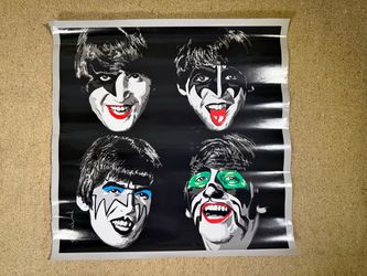 KISS THE BEATLES poster Mr. Brainwash
