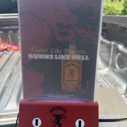 Fireball Whiskey Light up Table Tent With Charging Ports