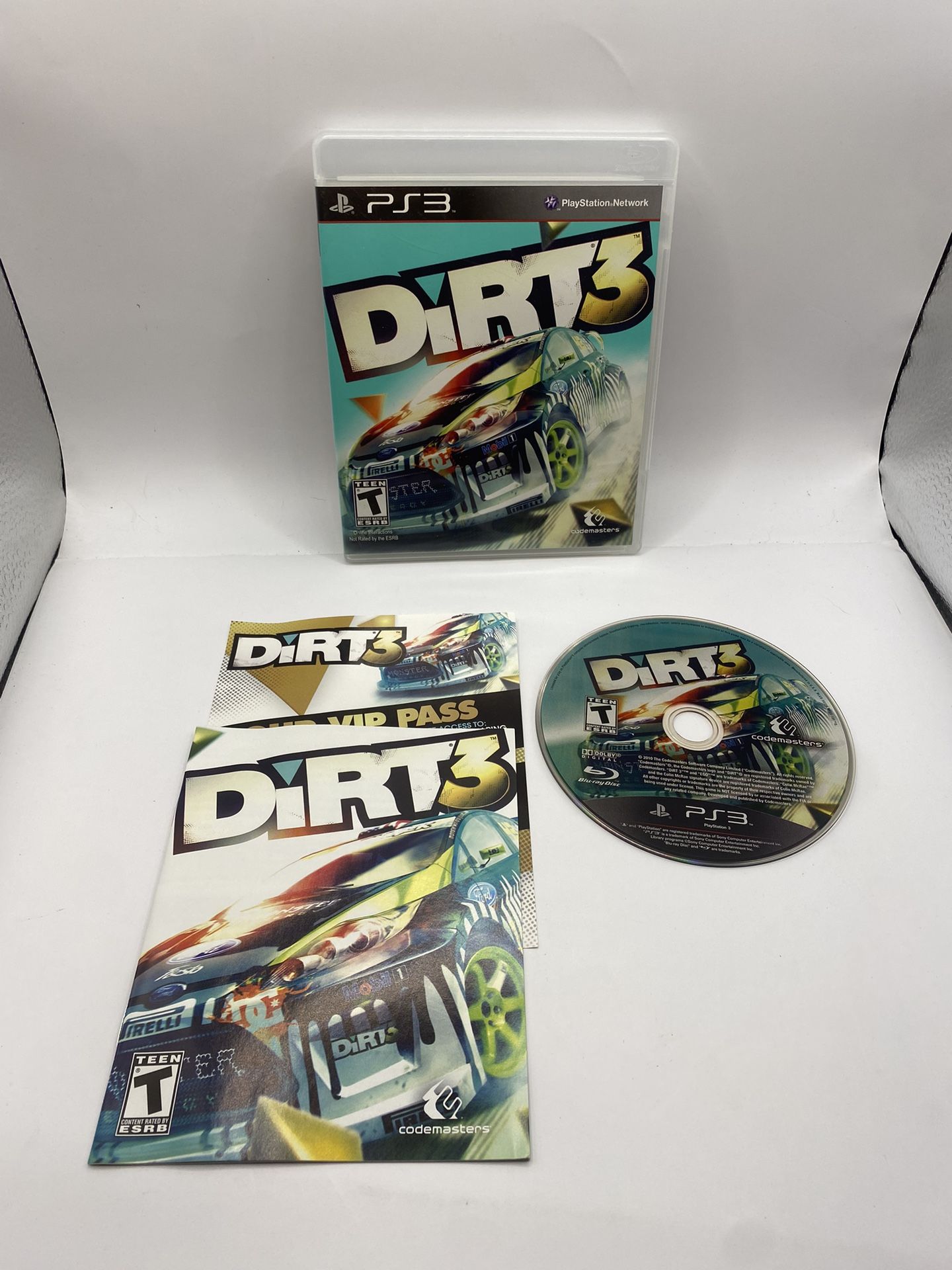 DiRT 3 (Sony PlayStation 3, 2011) PS3 CiB with Manual Inserts Disc and Case test