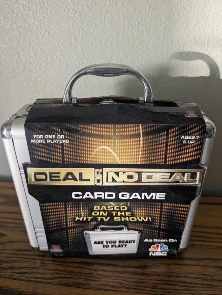 Deal or No Deal Card Game in Silver Briefcase NBC 2006 Cardinal 100