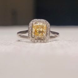 18K Gold Fancy Yellow 1.23 CT Diamond Ring (Retails for $12,000)