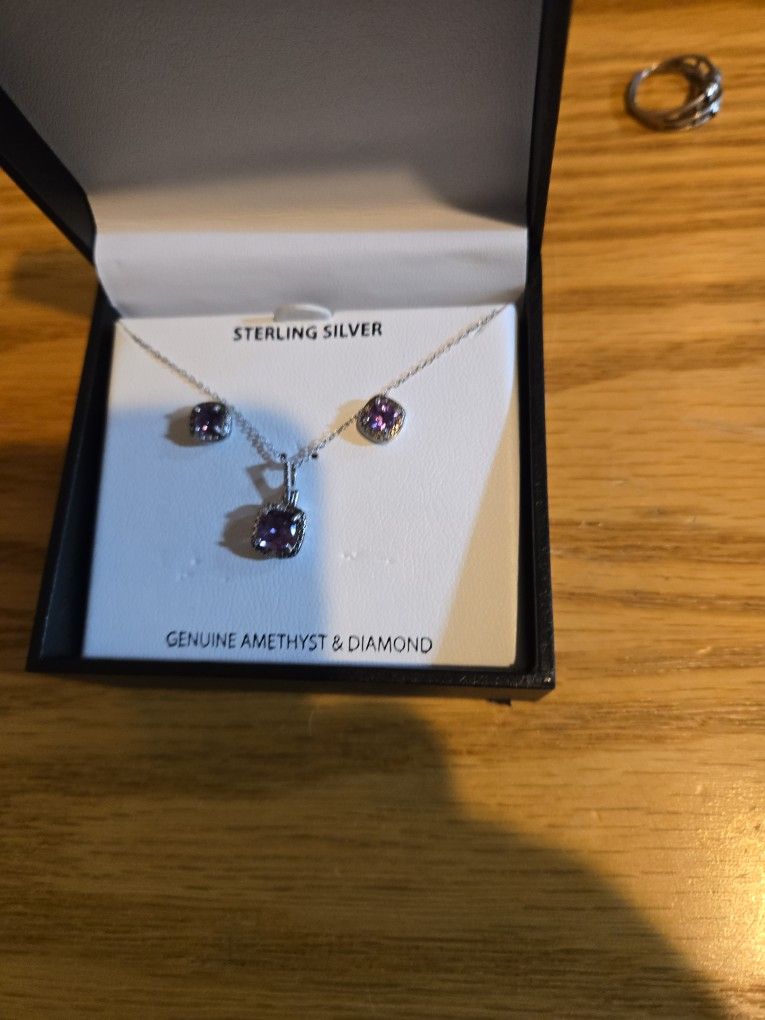 Necklace And Earrings All Marked 925 Silver