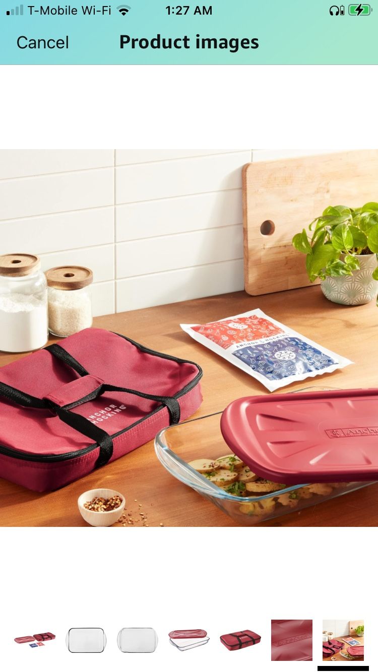 3PCS Bake N Take Set Includes Insulated Tote 