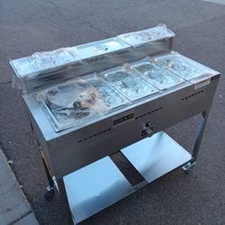 Vevor 5 Pan Food Warmer With 3 Condiment Pans