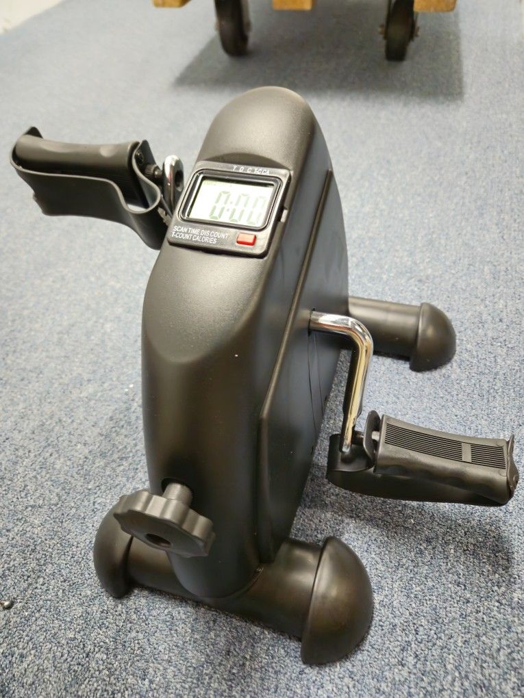Mini Exercise Peddler, Portable Pedal Stationary Bike, Under Desk Bike Pedal Exerciser with LCD Screen Displays, 240 lbs Black Exercise Peddler Black
