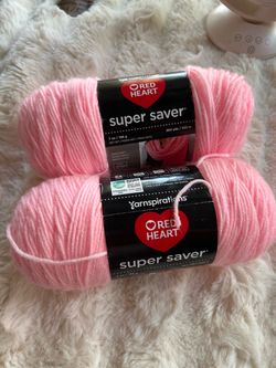 Red Heart Super Saver Yarn – Pink, 2 pack