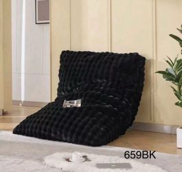 3 in 1 Bean Bag Chair Bed, Comfort Bean Bag Sofa Couch, Convertible Chair Folds from Bean Bag to Lounger, Giant Bean Bag Chair Bed,Black