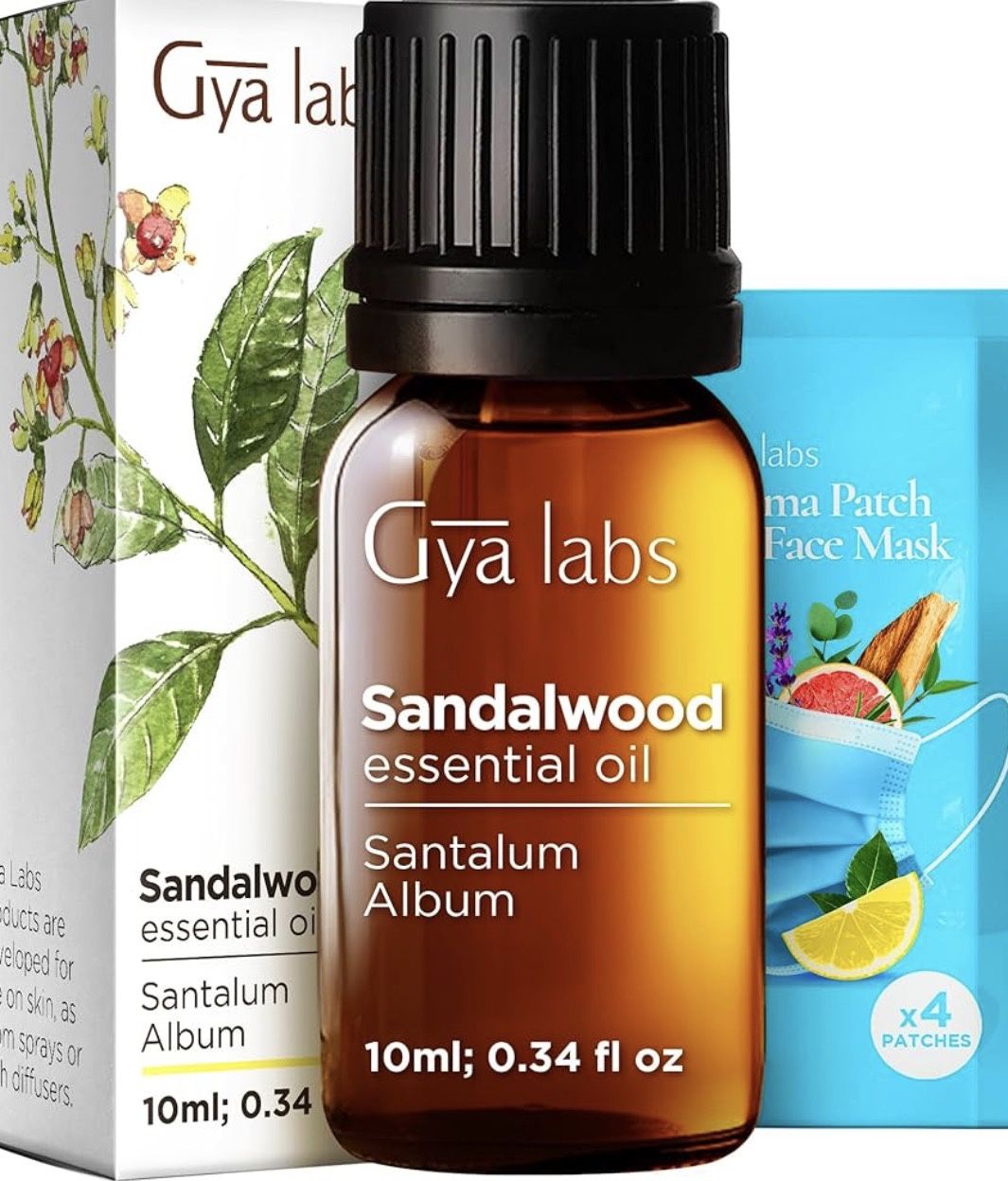 Sandalwood Essential Oil - 0.34 Fl Oz - for Hair, Skin, Diffuser, Aromatherapy