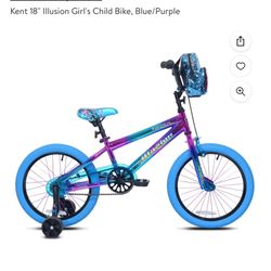 Girls 18inch Bike With Training Wheels 