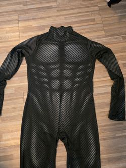 Black Muscle Print Full Body Costume Suit