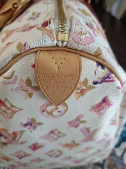 Louis Vuitton white Richard Prince watercolor speedy 35