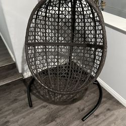 Single Chair Bird Nest Cage Chair with Stand