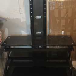 Black TV stand