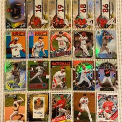 Washington Nationals 20 Card Baseball Lot! Rookies, Prospects, Refractors, Prizms, Short Prints, Variations & More!