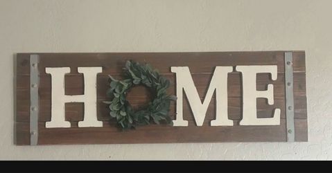 Farmhouse Home wood wall art 37 1/2” long