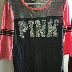 Ladies PINK Sequined Shirt