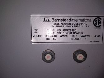 Barnstead International LC-18 Oven  OV128060