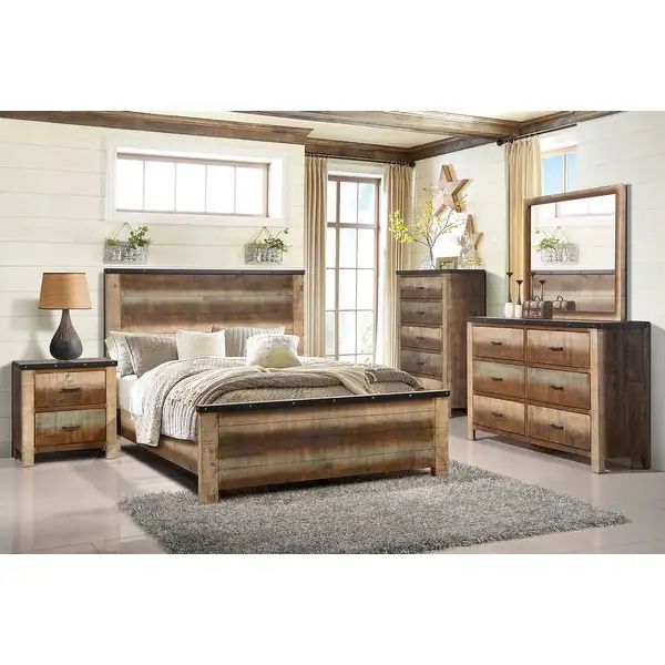 Coaster Furniture Sembene Multicolor and Antique Multi 3-piece Queen Bedroom Set