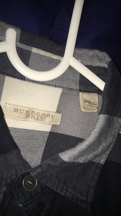 Black/ white burberry flannel
