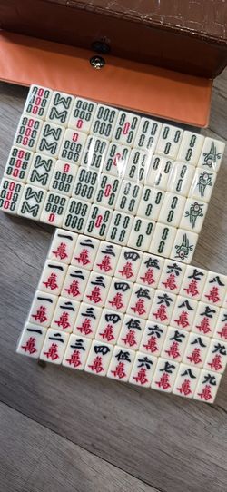 Mahjong | Premium 1.2-inch Ivory White Tiles | Complete Mahjong Game Set