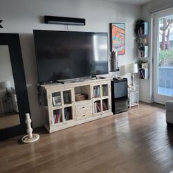 Cabinet And 70' TV with Sound Bar