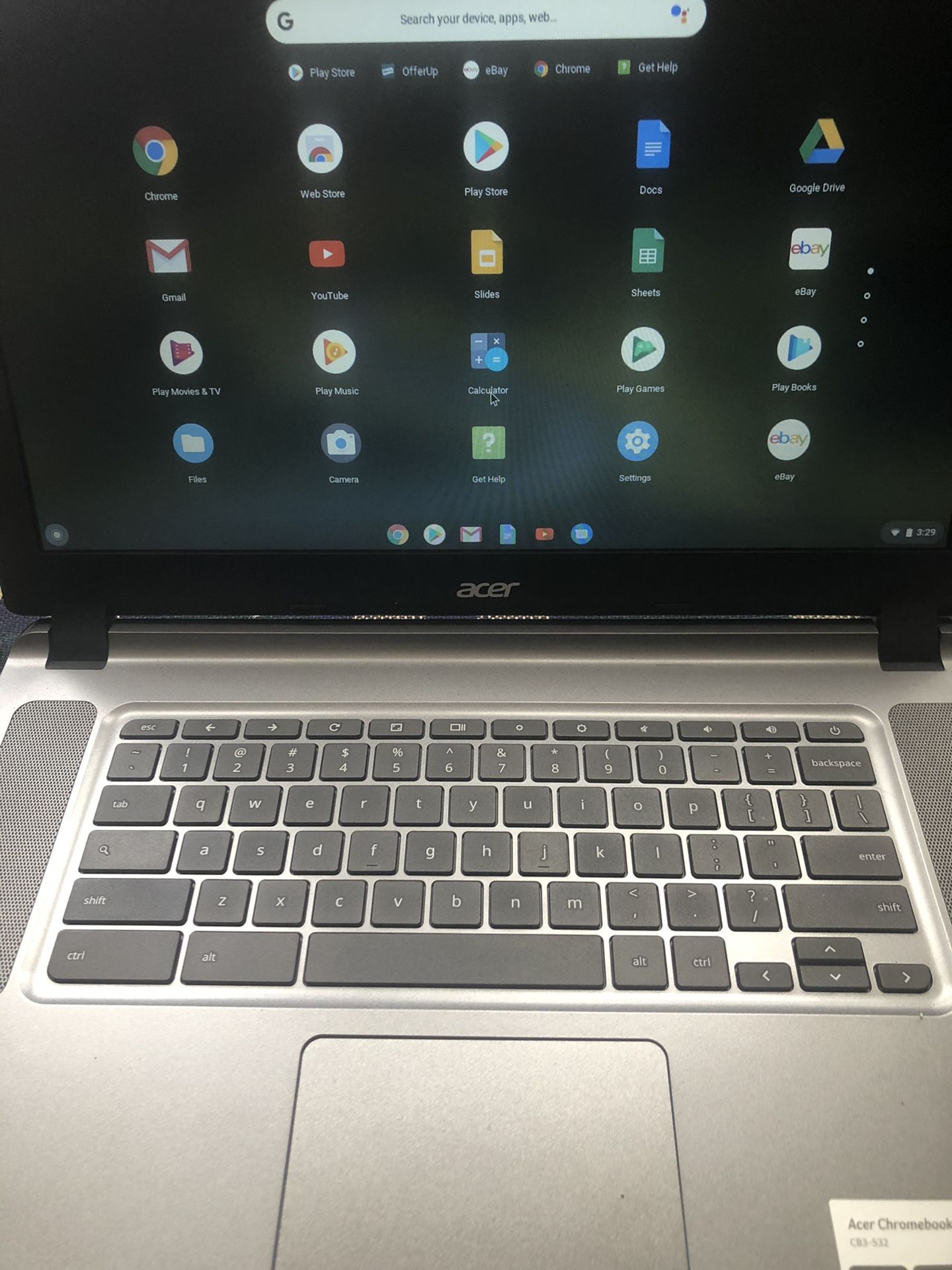 Acer Chromebook 15 laptop
