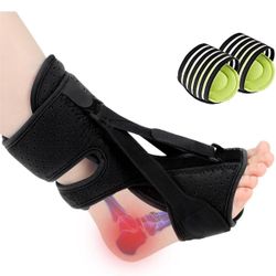 Plantar Fasciitis Night Splint, Plantar Fasciitis Brace for Plantar Fasciitis Relief, 3 Adjustable Straps Double Effect Plantar Fasciitis Relief, Nigh