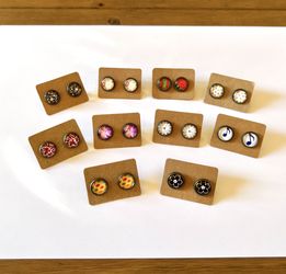 Set of 10 Assorted Stud Earrings, Earring Studs, Assorted Post Earrings, Stud Jewelry, Gift Ideas
