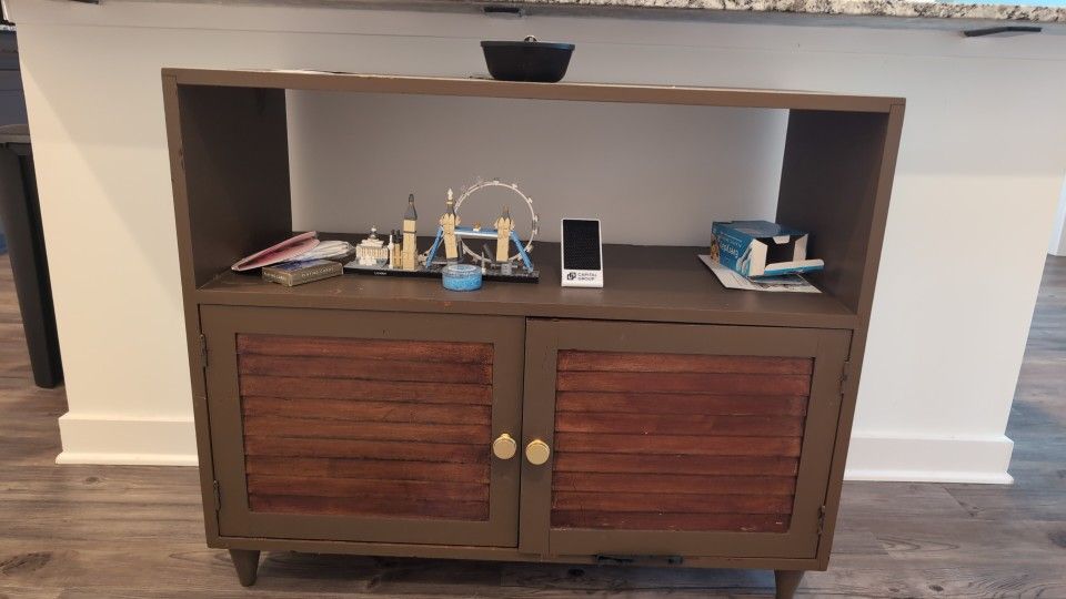 Stylish Brown Console Cabinet
