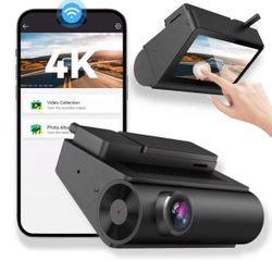 Dash Cam 4K/2.5K Ultra HD Dash Camera for Cars, Built-in WiFi, APP, 3" IPS Screen, Night Vision, Parking Monitoring, G-Sensor, Loop Recording, 145° Wi