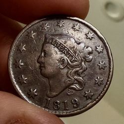 1819 Coronet Head Large Cent small Date