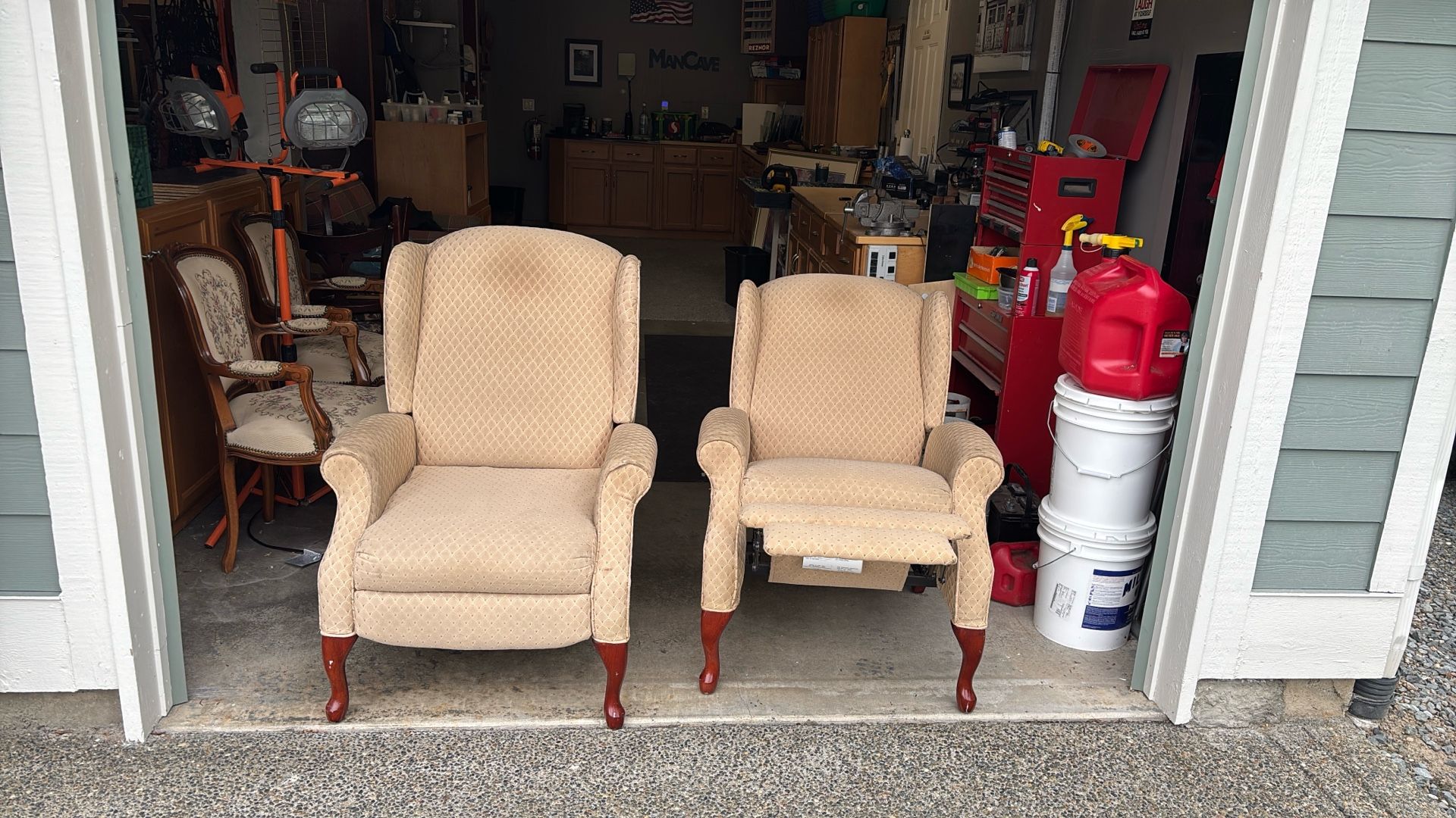 I have two reclining wingback chairs