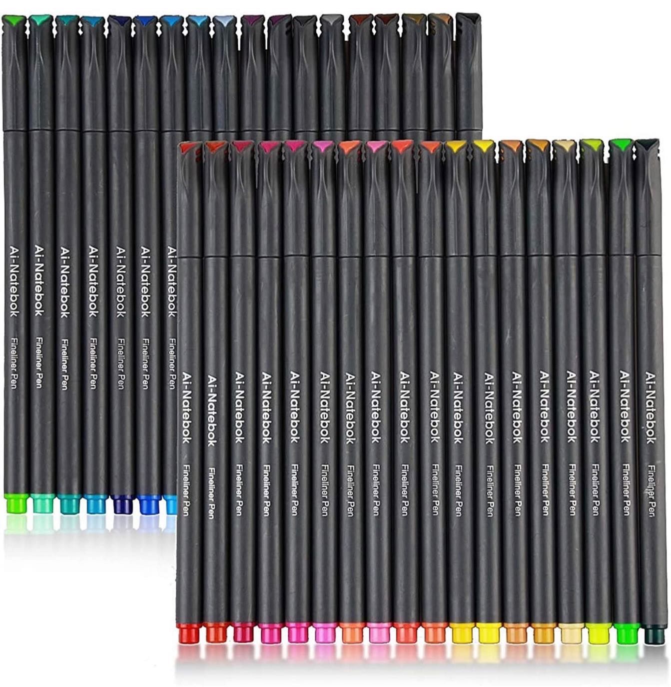 36 Colored Pens Fine Point Markers, Fine Tip Drawing Pens, Porous Fineliner Pens for Bullet Journal Planner Writing Note Taking Calendar Agenda Colori