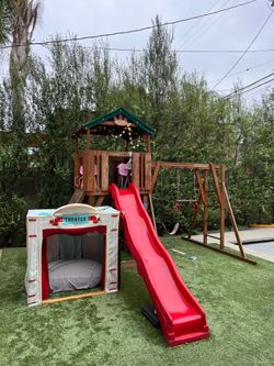 Outdoor Play Structure with Slide