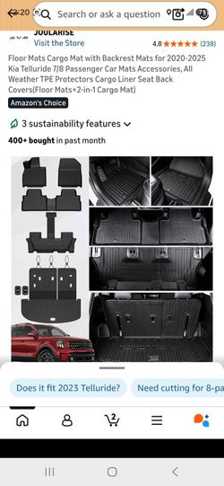 Kia Telluride All-Weather Floor Mats & Cargo Liner Set