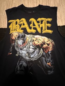 XL Marvel Bane cotton tank top with graphic of Bane in a crouching pose,