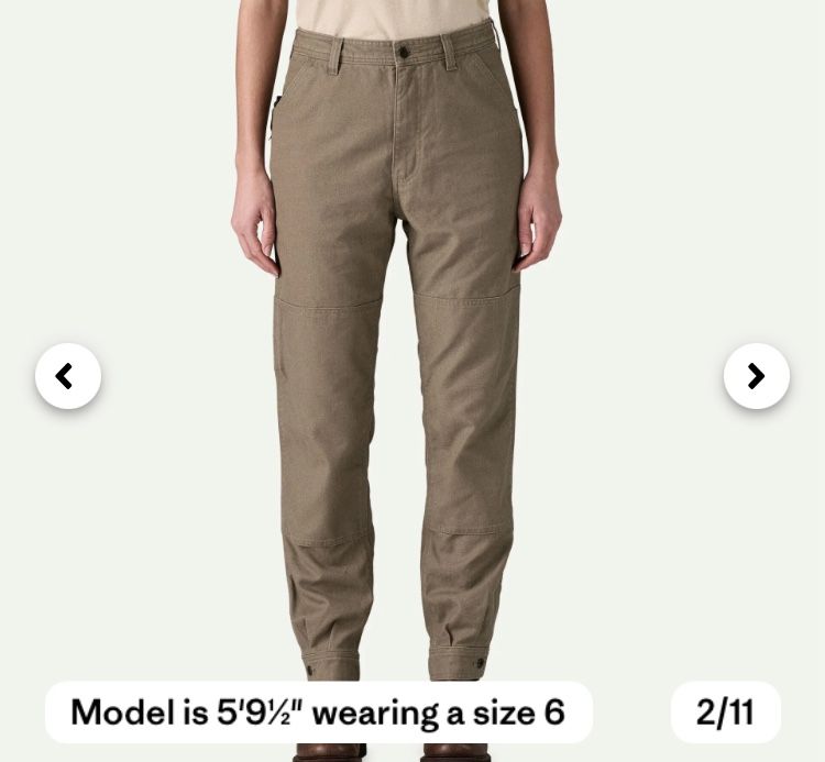 Size8 Patagonia Double Knee Women’s Work Pants