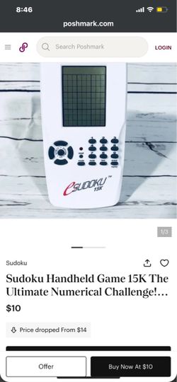 eSudoku 15K Handheld Electronic Game