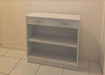 Compact Bookshelf With 2 Drawers