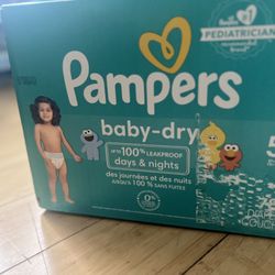 Pampers Diapers -Size 5