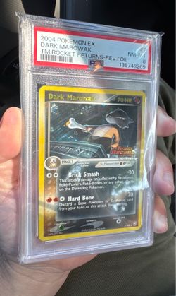 2004 POKEMON EX TEAM ROCKET RETURNS #7 DARK MAROWAK REVERSE FOIL PSA 8