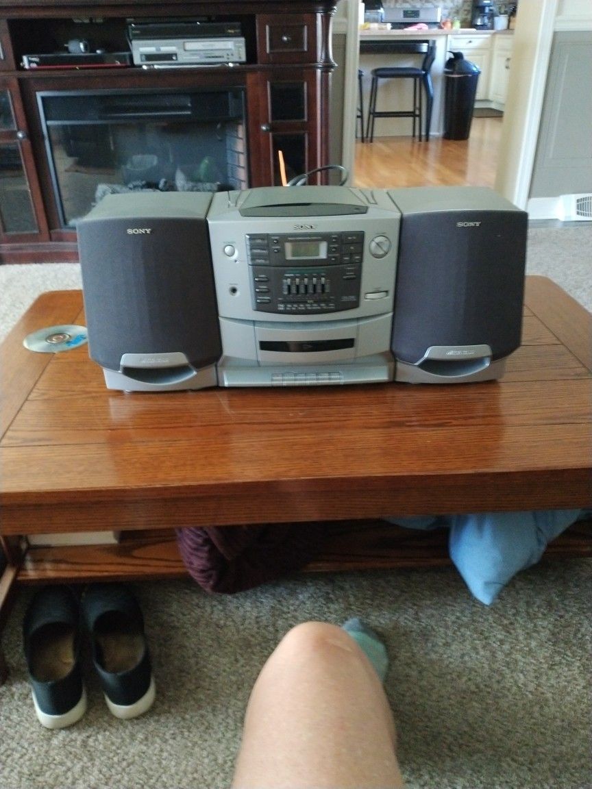 Sony Mega Base Am/FM, CD & Cassette Player