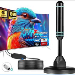 TV Antenna Indoor Antenna for Smart TV for Long Range Reception and All Smart TVs HD Digital Antenna with Amplifier Signal Booster for Local Channels 