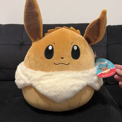 Pokémon Center Exclusive Eevee Squishmallow 12” NWT and Stamp
