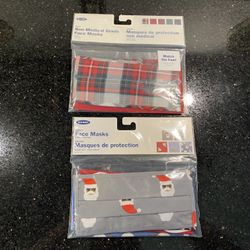 2 Old Navy 5-pk Non-Medical Grade Face Masks Adult One Size Cotton Machine Wash